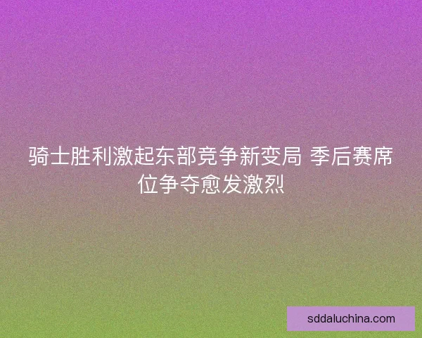骑士胜利激起东部竞争新变局 季后赛席位争夺愈发激烈
